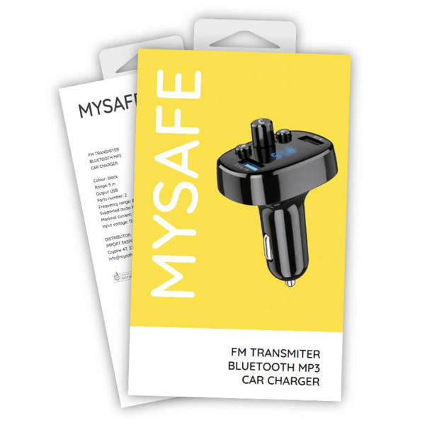 MYSAFE TRANSMITER CHARGER FMCAR BLACK