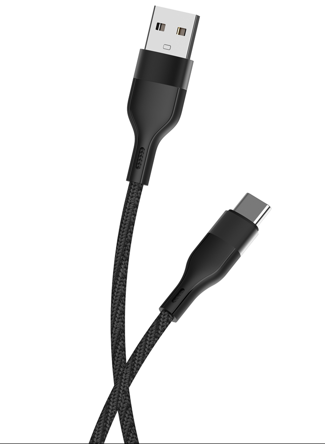 Maxlife MXUC-07 USB-USB-C 1.0 m 3a black nylon