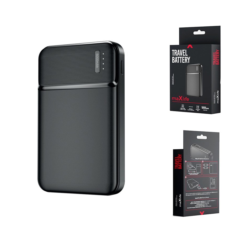 Maxlife Power Bank MXPB-01 5000 MAH BLACK