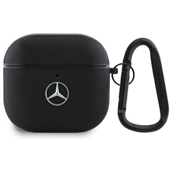 Mercedes MEA4CSLBK AirPods 4 cover        czarny/black Leather Metal Logo