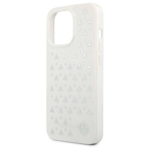 Mercedes MEHCP13LESPWH iPhone 13 Pro /  13 6,1" biały/white hardcase Silver Stars Pattern