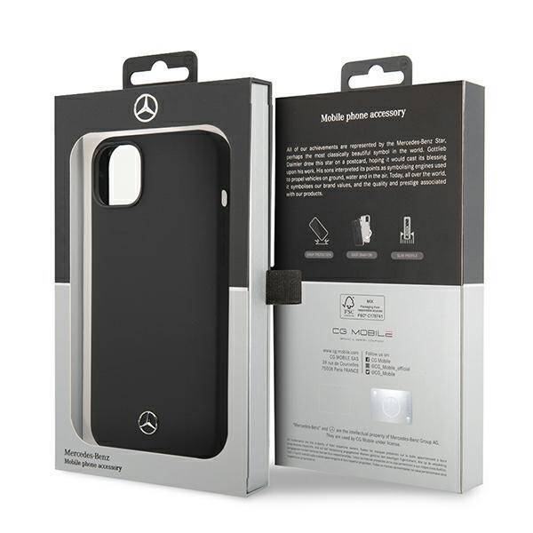 Mercedes MEHCP14SSILBK iPhone 14 / 15 /  13 6.1" czarny/black hardcase Silicone Line