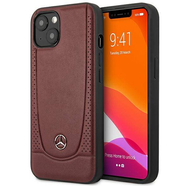 Mercedes MEHCP15SARMRE iPhone 15 / 14 /  13 6.1" czerwony/red hardcase Leather Urban Bengale