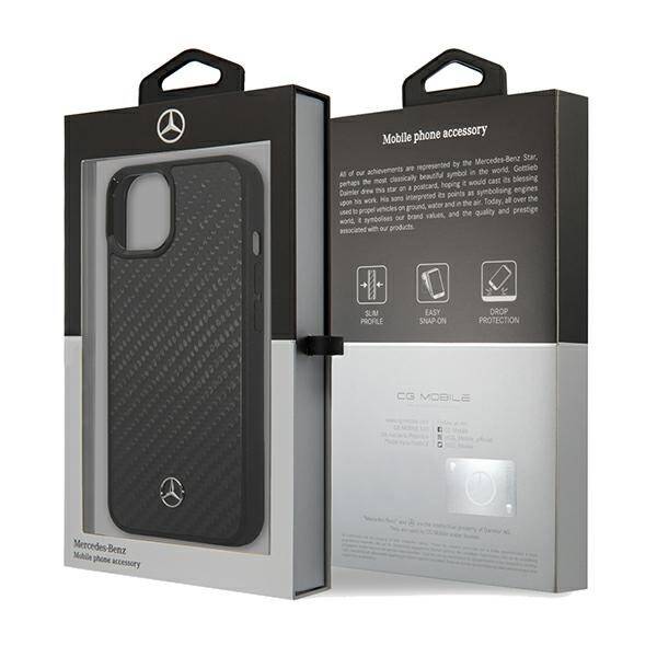 Mercedes MEHCP15SRCABK iPhone 15 / 14 /  13 6.1" czarny/black hardcase Carbon Fiber Dynamic