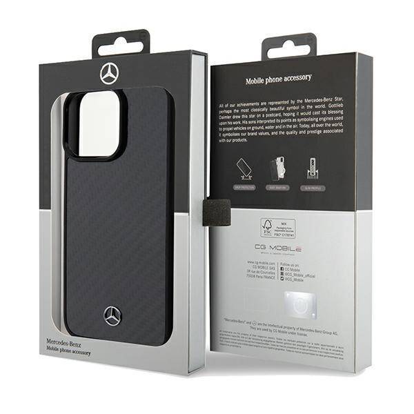 Mercedes MEHCP15XRCABK iPhone 15 Pro Max  6.7" czarny/black hardcase Carbon Fiber Dynamic