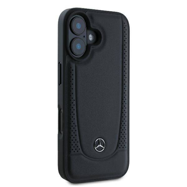 Mercedes MEHCP16SARMBK iPhone 16 6.1" czarny/black hardcase Leather Urban