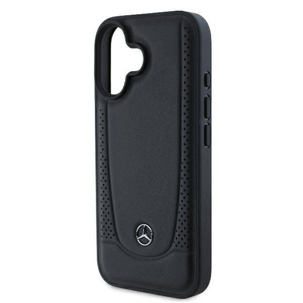 Mercedes MEHCP16SARMBK iPhone 16 6.1" czarny/black hardcase Leather Urban