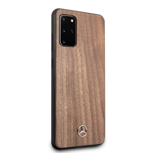 Mercedes MEHCS67VWOLB S20+ G985 hard case brązowy/brown Wood Line Walnut