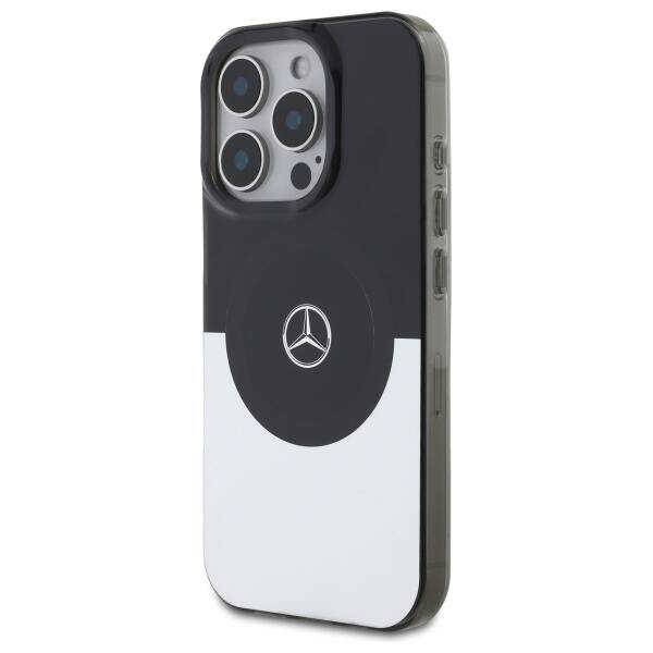 Mercedes MEHMP16L23HBIGK iPhone 16 Pro    6.3" czarny srebrny/black silver hardcase Double Layer BiColor MagSafe