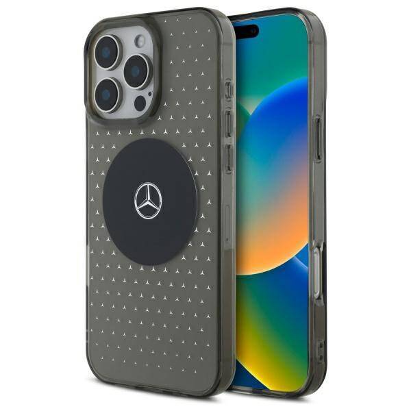 Mercedes MEHMP16L23HCPK iPhone 16 Pro     6.3" czarny/black hardcase MB Case Star Pattern MagSafe