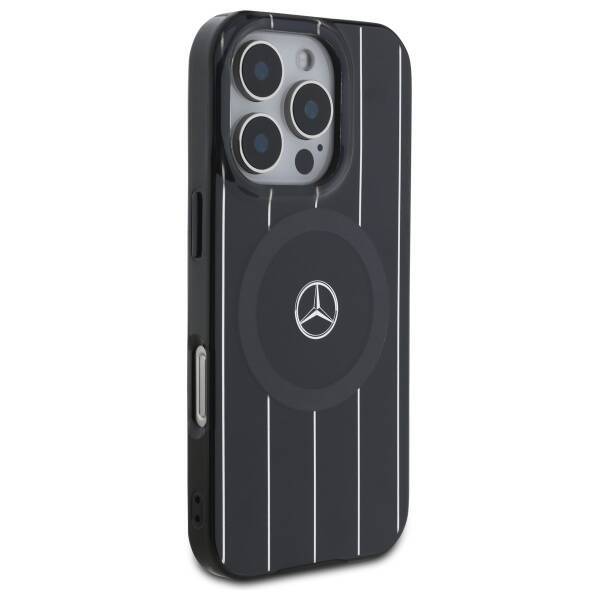 Mercedes MEHMP16L23HRSK iPhone 16 Pro  6.3" czarny/black hardcase MB Double Layer Crossed Lines MagSafe