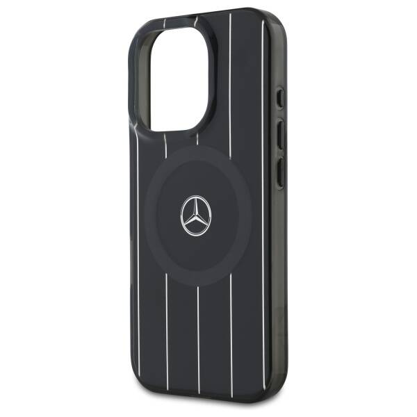 Mercedes MEHMP16L23HRSK iPhone 16 Pro  6.3" czarny/black hardcase MB Double Layer Crossed Lines MagSafe