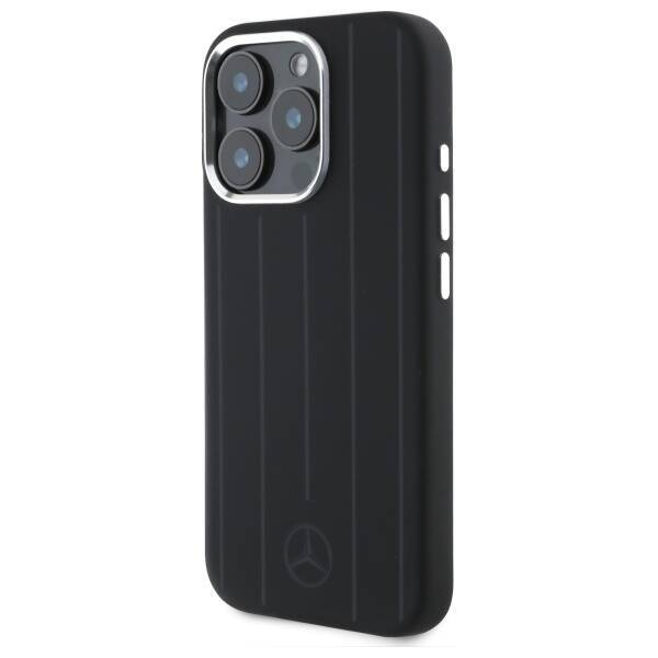 Mercedes MEHMP16L23SUVSK iPhone 16 Pro    6.3" czarny/black hardcase Silicone Vertical Tonal Stripes MagSafe