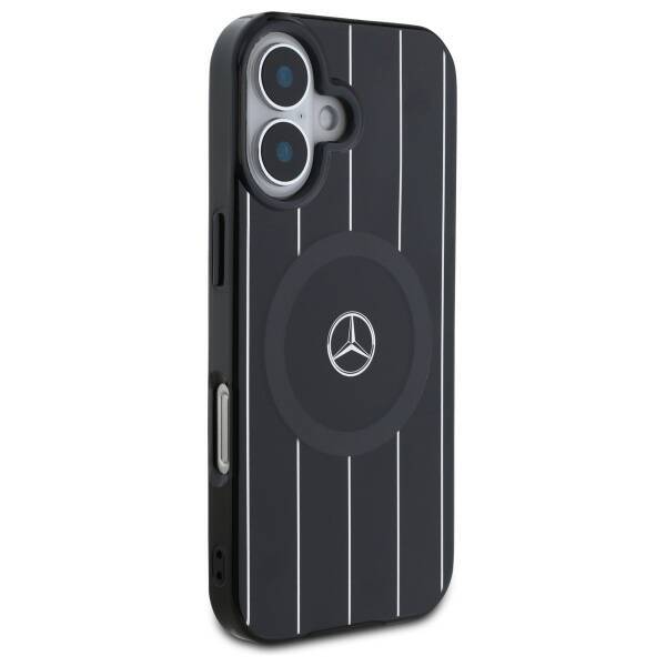 Mercedes MEHMP16S23HRSK iPhone 16 6.1"    czarny/black hardcase MB Double Layer Crossed Lines MagSafe