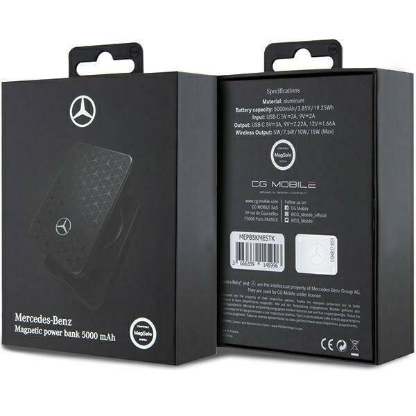 Mercedes Powerbank MEPB5KMESTK 15W 5000mAh czarny/black MagSafe