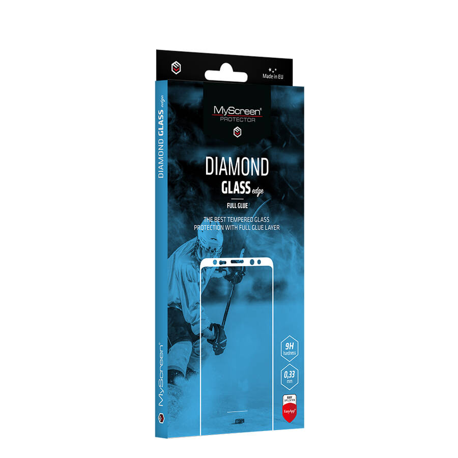 MyScreen DIAMOND GLASS edge Full Glue Black - Tecno Pop 8