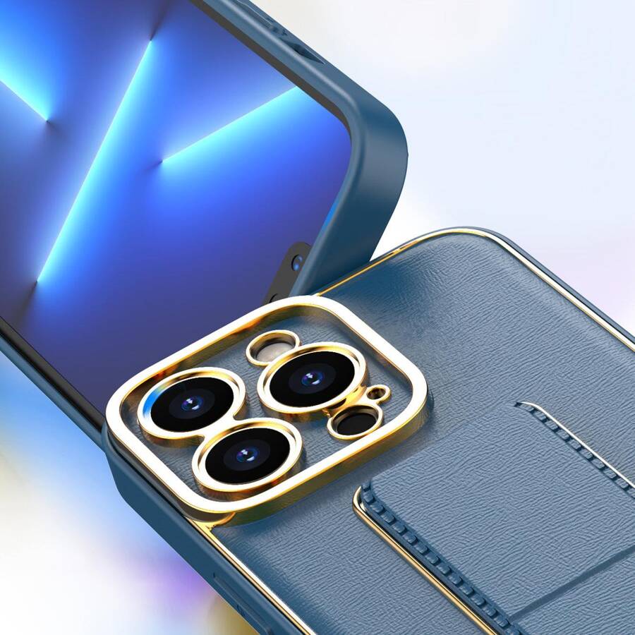 NEW KICKSTAND CASE CASE FOR IPHONE 13 PRO WITH STAND BLUE