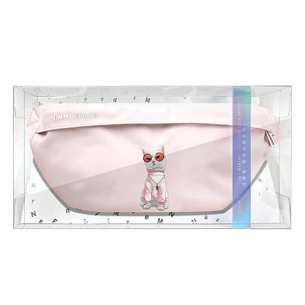 Nimmy Nerka na ramię różowy/pink          Crossbody Glasses Cool Cat