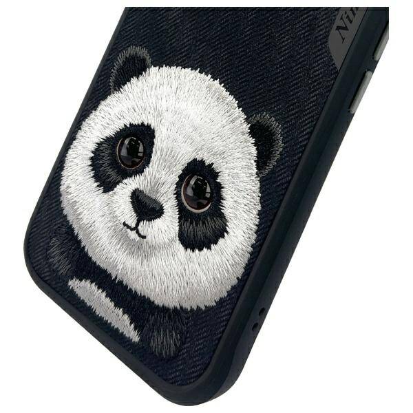 Nimmy etui iPhone 15 6.1" czarny/black    Big Eyed Pet 2.0 Panda