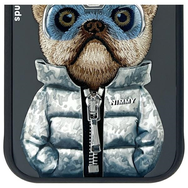 Nimmy etui iPhone 15 6.1" czarny/black    Cool&Cute 2.0 Dog