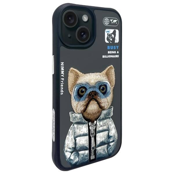 Nimmy etui iPhone 15 6.1" czarny/black    Cool&Cute 2.0 Dog