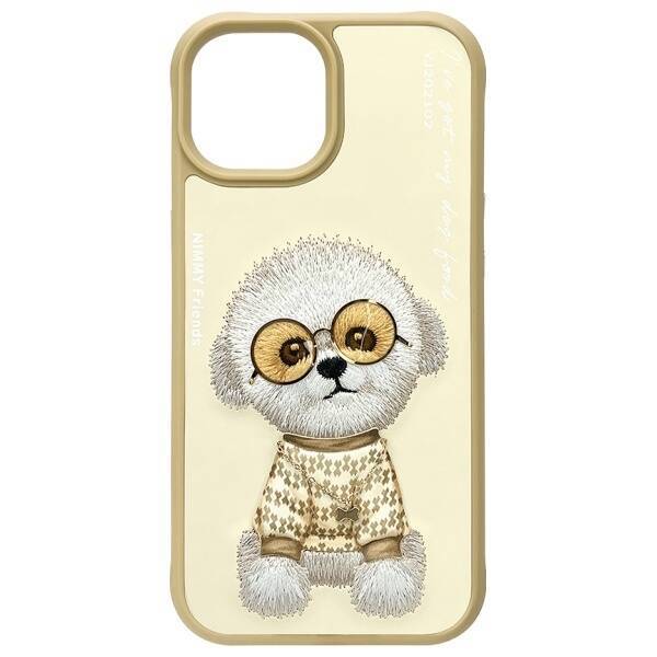 Nimmy etui iPhone 15 6.1" khaki Glasses   Cool Dog