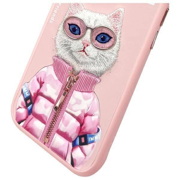 Nimmy etui iPhone 15 6.1" różowy/pink     Cool&Cute 2.0 Cat