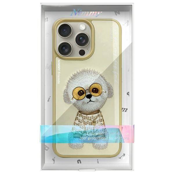 Nimmy etui iPhone 15 Pro 6.1" khaki       Glasses Cool Dog