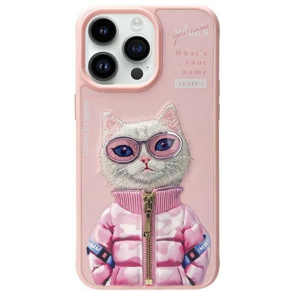 Nimmy etui iPhone 15 Pro 6.1"             różowy/pink Cool&Cute 2.0 Cat