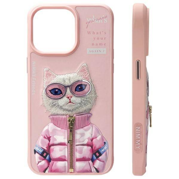 Nimmy etui iPhone 15 Pro 6.1"             różowy/pink Cool&Cute 2.0 Cat