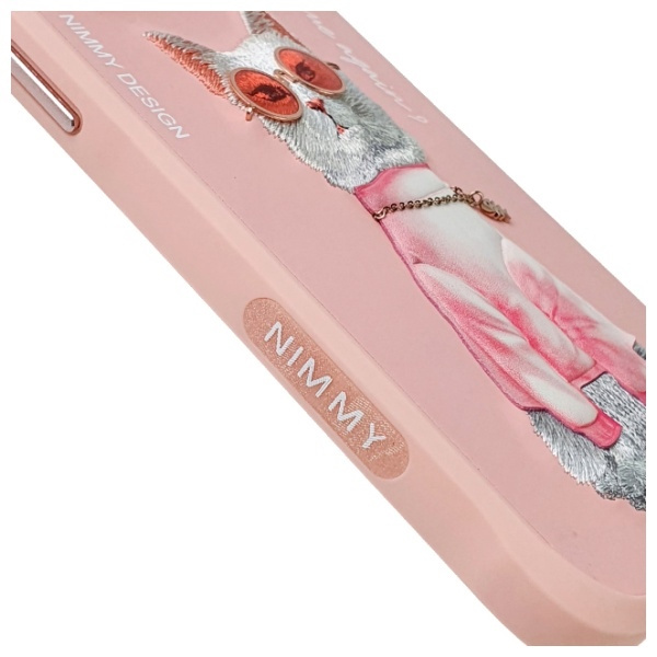 Nimmy etui iPhone 15 Pro 6.1"             różowy/pink Glasses Cool Cat