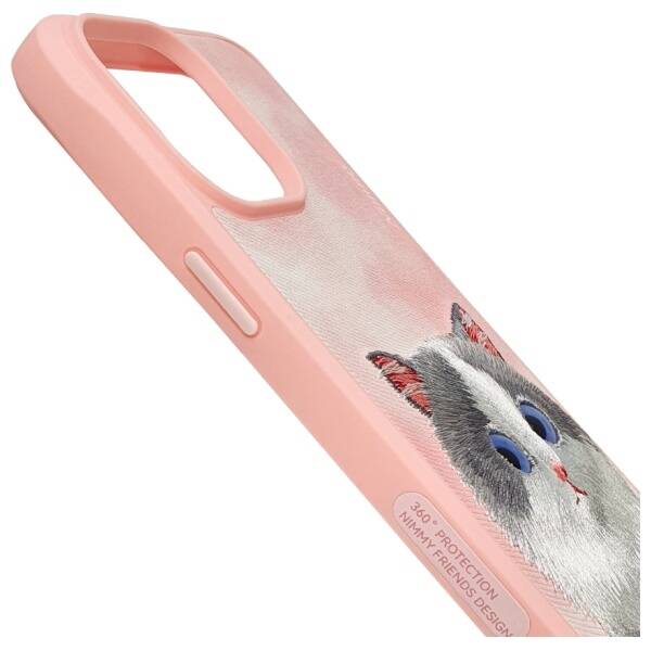 Nimmy etui iPhone 15 Pro Max 6.7          różowy/pink Big Eyed Pet 2.0 Cat