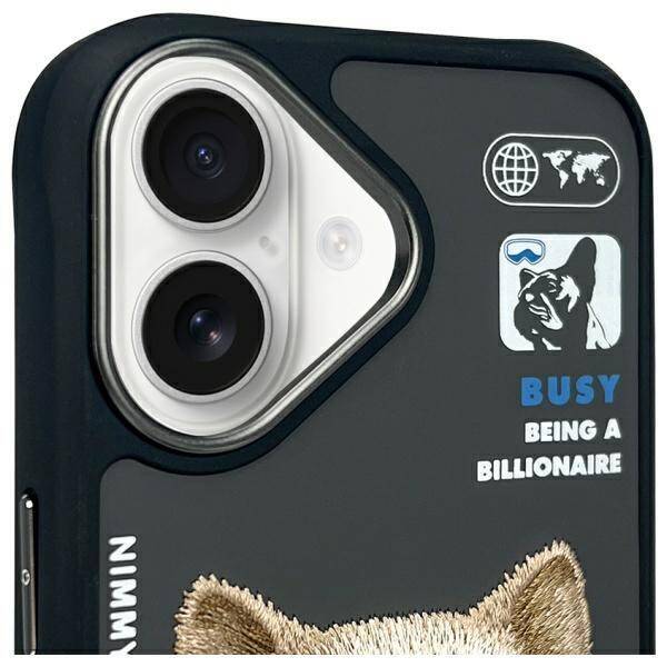 Nimmy etui iPhone 16 6.1" czarny/black    Cool&Cute 2.0 Dog