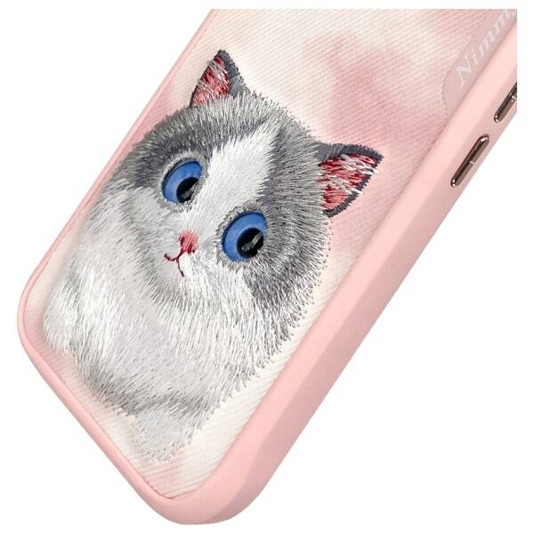 Nimmy etui iPhone 16 6.1 różowy/pink Big  Eyed Pet 2.0 Cat