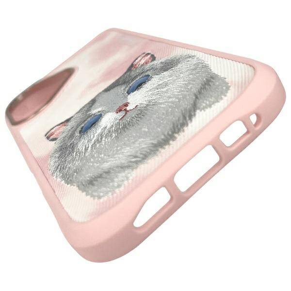 Nimmy etui iPhone 16 6.1 różowy/pink Big  Eyed Pet 2.0 Cat