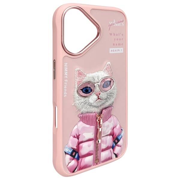 Nimmy etui iPhone 16 6.1" różowy/pink     Cool&Cute 2.0 Cat