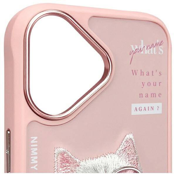 Nimmy etui iPhone 16 6.1" różowy/pink     Cool&Cute 2.0 Cat