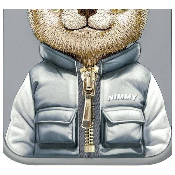 Nimmy etui iPhone 16 6.1" szary/gray      Cool&Cute 2.0 Bear