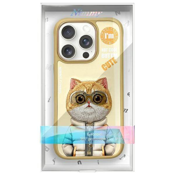 Nimmy etui iPhone 16 Pro 6.3" khaki       Cool&Cute 2.0 Cat