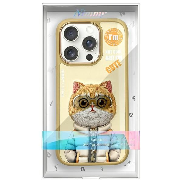 Nimmy etui iPhone 16 Pro Max 6.9" khaki   Cool&Cute 2.0 Cat