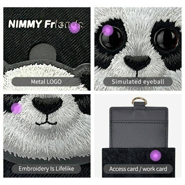 Nimmy portfel na karty czarny/black       Glasses Panda