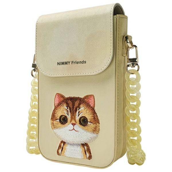 Nimmy torebka na telefon khaki Big Eyed   Pet 2.0 Cat