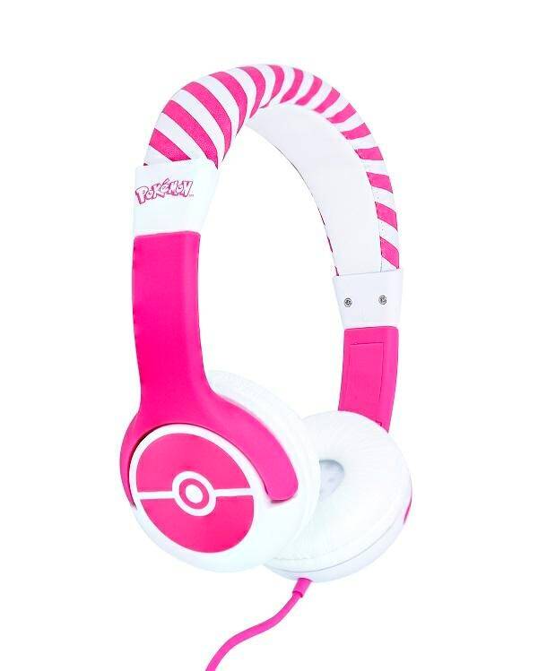 OTL POKEMON PINK POKEBALL CHILDREN`S HEADPHONES