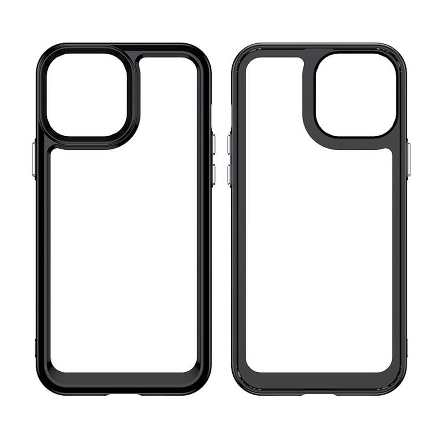 OUTER SPACE CASE CASE FOR IPHONE 13 PRO MAX HARD COVER WITH GEL FRAME BLACK