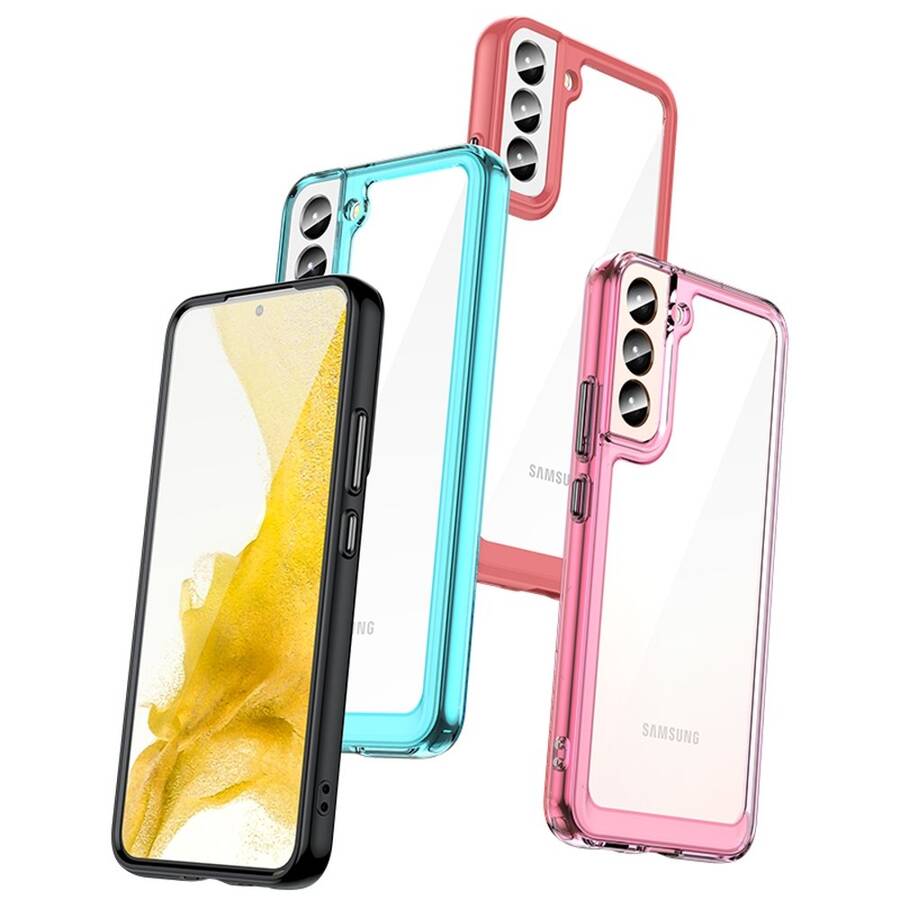 OUTER SPACE CASE CASE FOR SAMSUNG GALAXY S22 + (S22 PLUS) HARD COVER WITH GEL FRAME TRANSPARENT