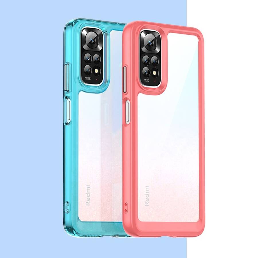 OUTER SPACE CASE CASE FOR XIAOMI REDMI NOTE 11 HARD COVER WITH GEL FRAME TRANSPARENT