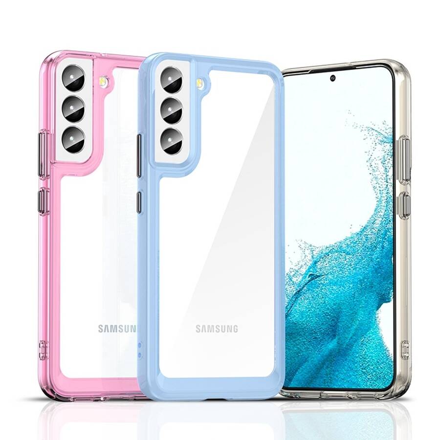 OUTER SPACE CASE COVER FOR SAMSUNG GALAXY S22 + (S22 PLUS) HARD COVER WITH GEL FRAME BLUE