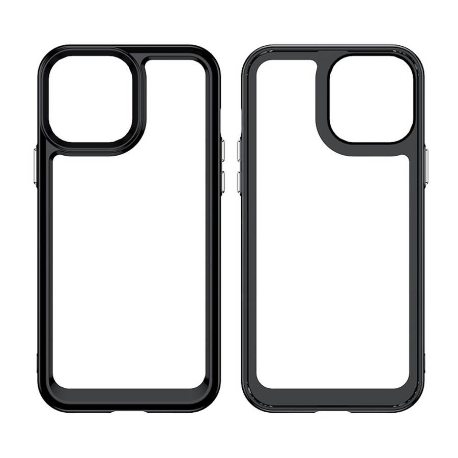 OUTER SPACE CASE FOR IPHONE 12 PRO HARD COVER WITH GEL FRAME BLACK