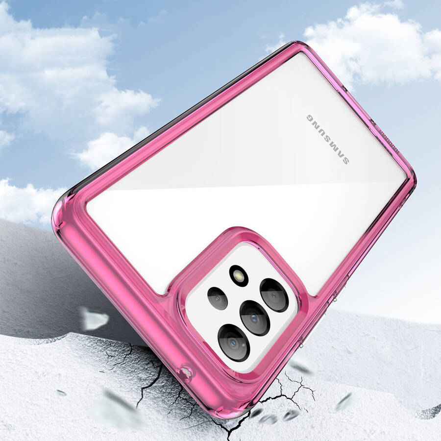 OUTER SPACE CASE FOR SAMSUNG GALAXY A53 5G COVER WITH A FLEXIBLE FRAME PINK