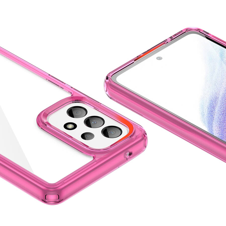 OUTER SPACE CASE FOR SAMSUNG GALAXY A53 5G COVER WITH A FLEXIBLE FRAME PINK